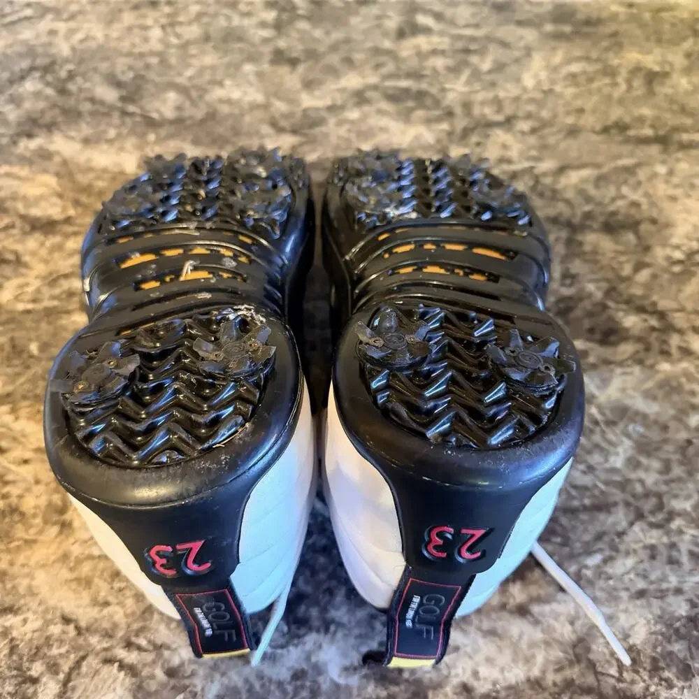 Size 10 - Jordan 12 Low Golf Taxi 2022 Black White Golf Shoes